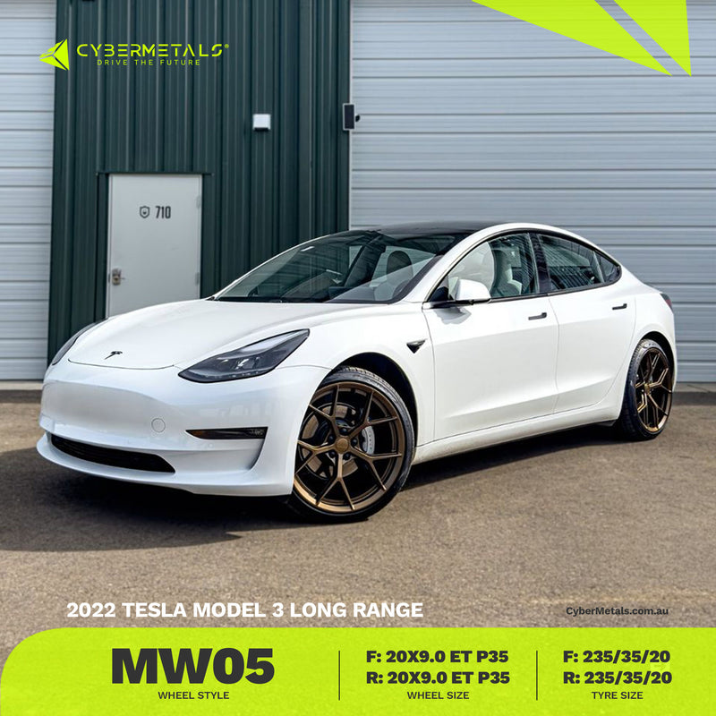 Load image into Gallery viewer, Cybermetals mw05 tesla wheels model3 
