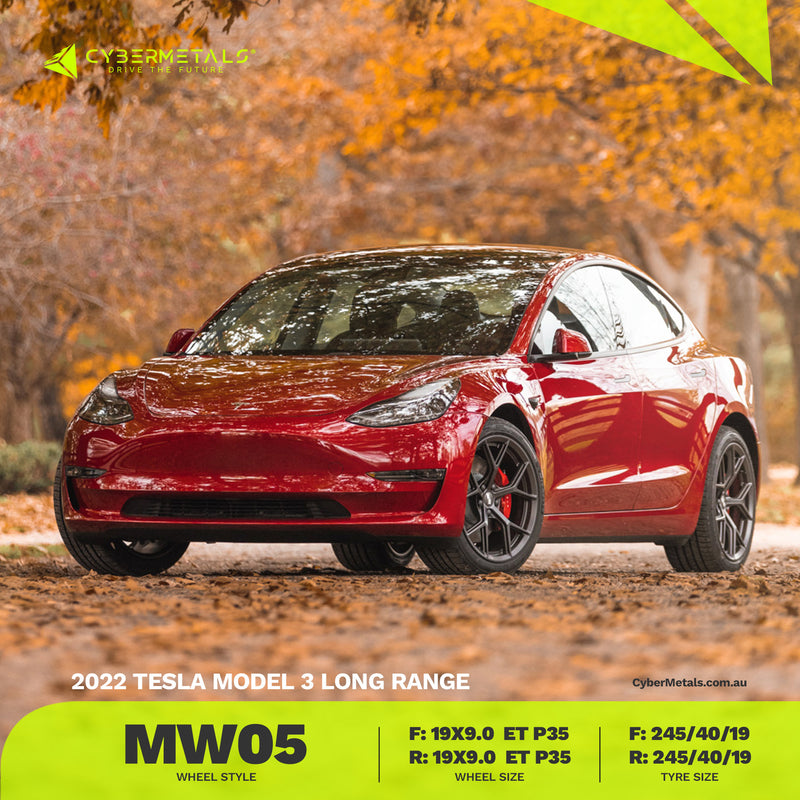 Load image into Gallery viewer, Cybermetals mw05 tesla wheels model3 longrange
