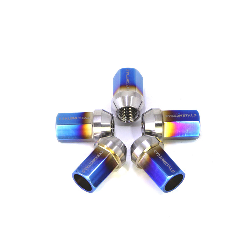 Load image into Gallery viewer, CyberMetals Tesla Ultra-Lightweight Titanium Wheel Lug Nut Set
