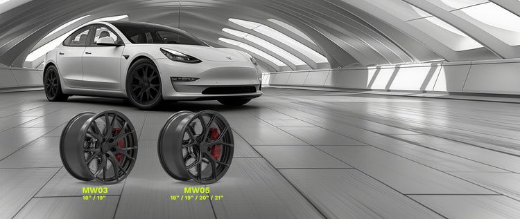 Cybermetals tesla custom wheels mw03 mw05 