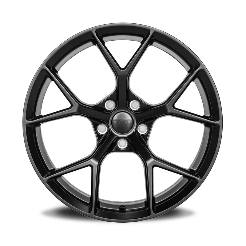 Load image into Gallery viewer, This Cybermetals forged wheel is designed for Tesla Model 3/Y, available in satin black and suitable for 18-inch sizes.
